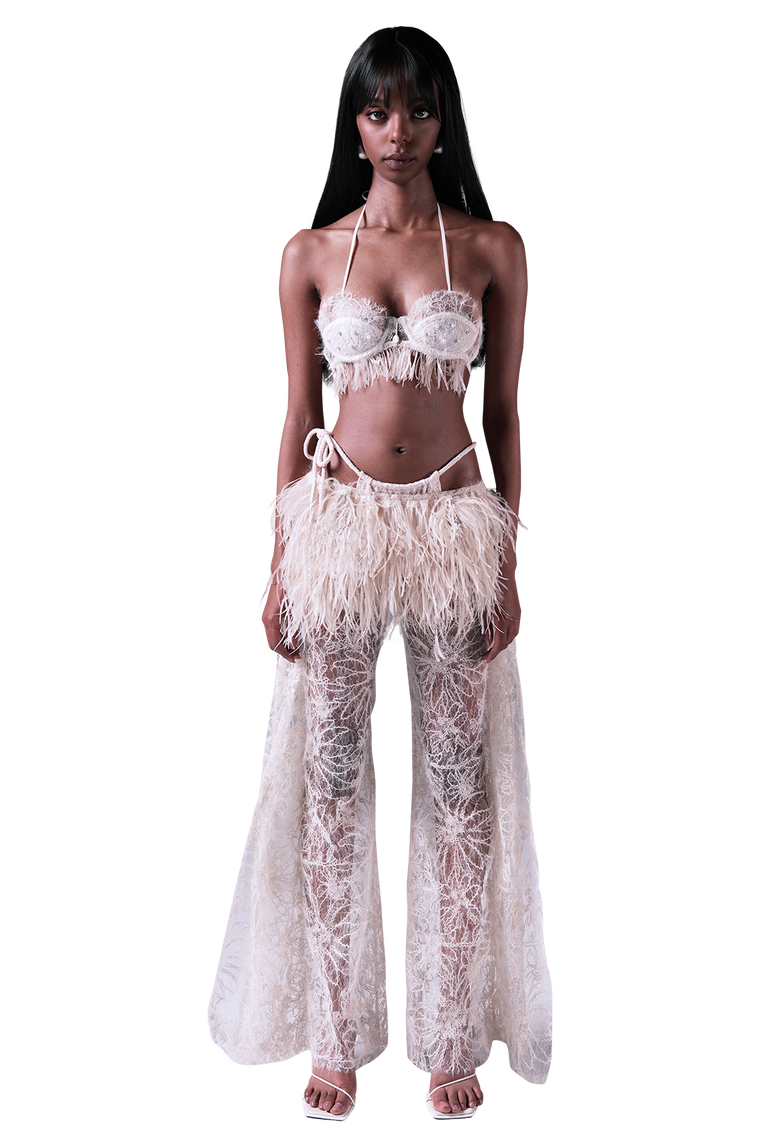 Wisp 2-Piece Feathered Lace Set