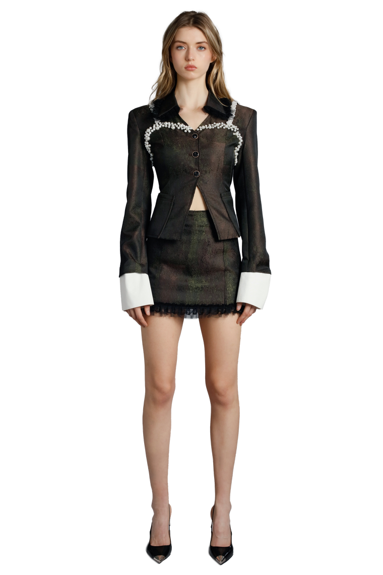 Mesh Lined Pencil Skirt